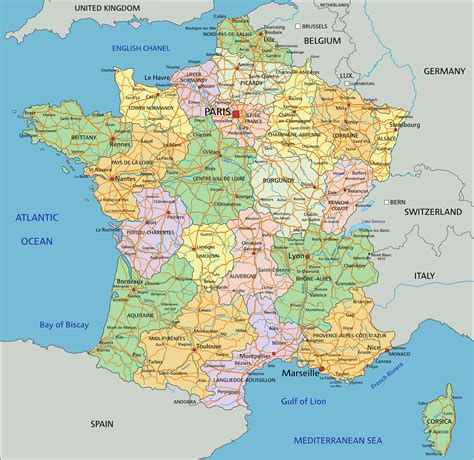 France Map With Regions - Best Map of Middle Earth