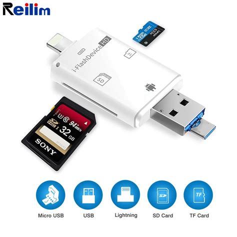 Reilim 3in 1 SD Card Reader for iphone ipad iFlash OTG Adapter Micro ...