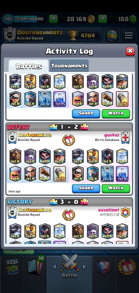 Having Mega knight deck in challenge is an instant win. The 2 other ...