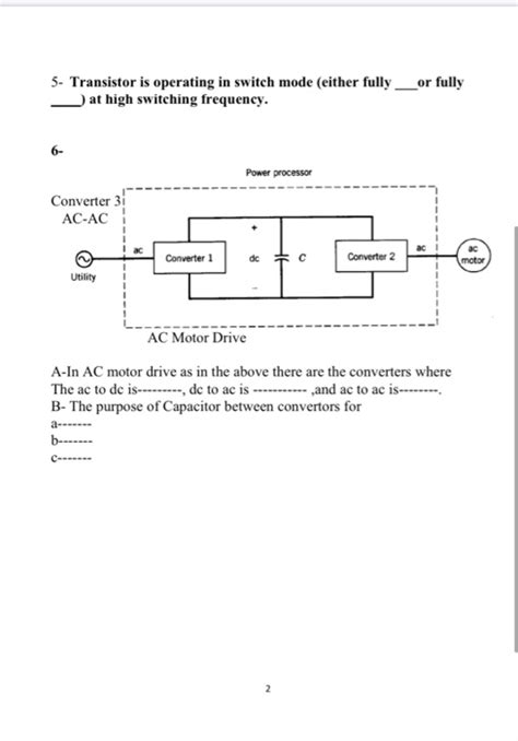 Solved 5- Transistor is operating in switch mode (either | Chegg.com