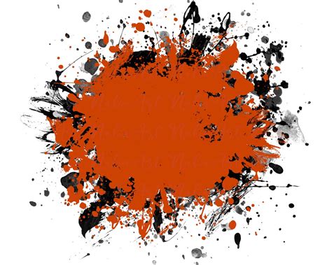 Background Paint Splatter Orange Black Splash Frame Splatter Background Printable Artwork I ...