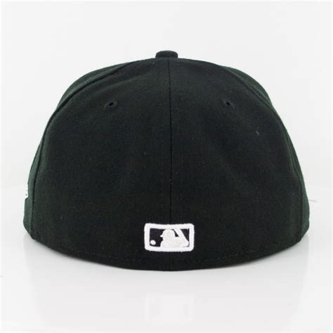 New Era 59Fifty MLB League Logo Umpire Fitted Hat Black White - Billion Creation