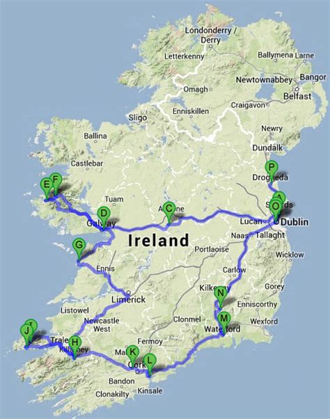 30 South West Ireland Map - Maps Database Source