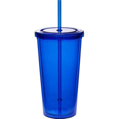 Logo Double Wall Acrylic Tumblers with Straw (20 Oz.) | Drinkware ...