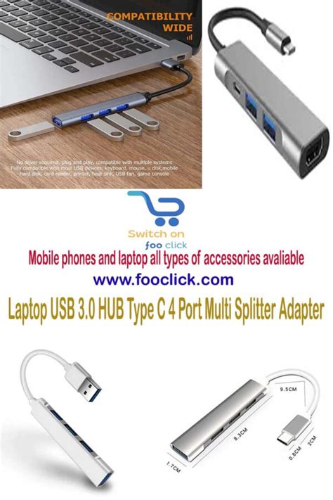 Laptop USB 3.0 HUB Type Port Multi purpose Adapter | Foo Click