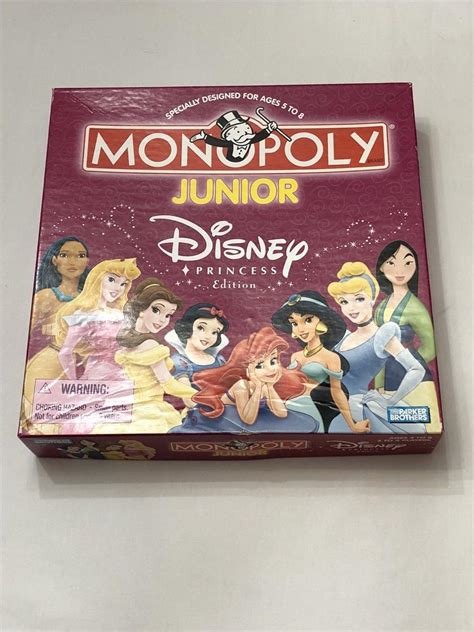 Monopoly Junior Disney Princess Edition 2004 Parker Brothers 100% ...