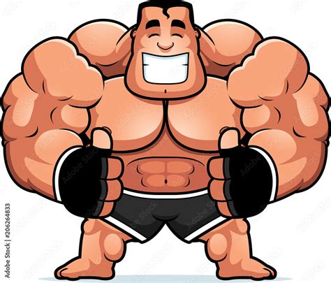 Cartoon MMA Fighter Thumbs Up Stock Vector | Adobe Stock