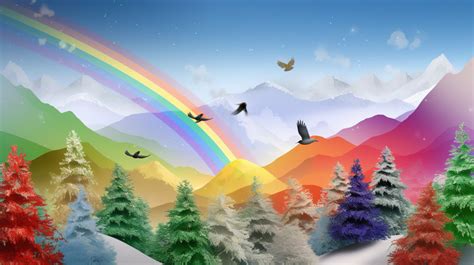 Rainbow Tree Wallpaper Pictures Fps With Crows And Trees Backgrounds | JPG Free Download - Pikbest