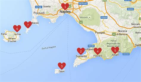 Amalfi Coast Map - World of Wanderlust