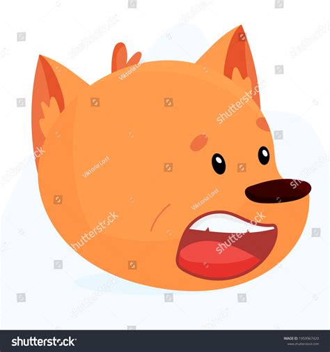 Cute Dog Face Dog Surprised Portrait Stock Vector (Royalty Free) 1959967420 | Shutterstock