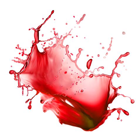 Red water color splash on transparent. AI Generated 29890226 PNG