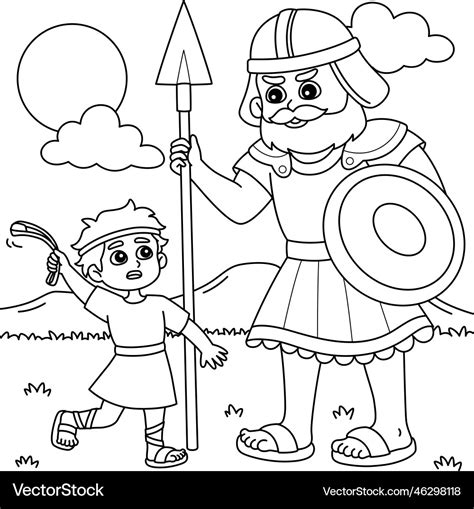 Coloring Pages For David And Goliath