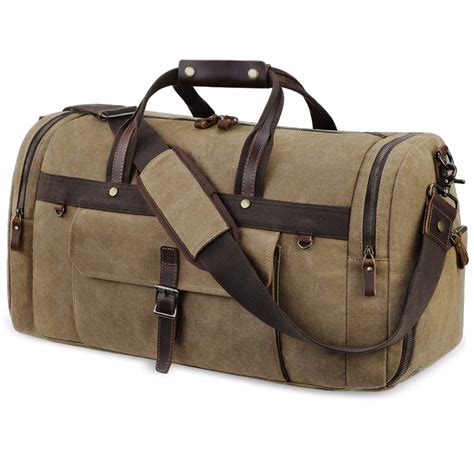 Travel Duffel Bag Waterproof Duffle Bags for Men Oversized Genuine Leather Carryon Weekend bag ...