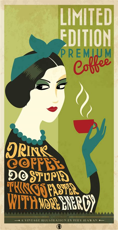 VINTAGE COFFEE POSTER on Pantone Canvas Gallery