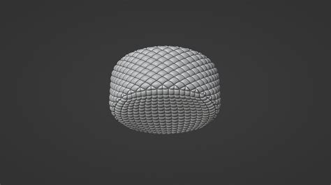 Round tufted ottoman blue fabric 3D model - TurboSquid 1847674