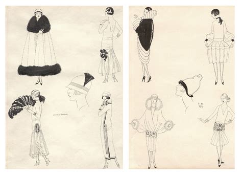 Fashion Drawings Vintage 1927 Free Stock Photo - Public Domain Pictures