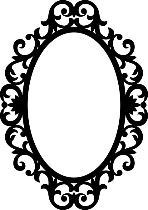 Antique Oval Frame Silhouette