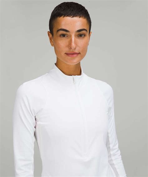 Lululemon Nulux Long-Sleeve Tennis Dress - White - lulu fanatics