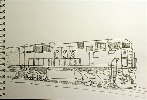 Freight Train Drawing