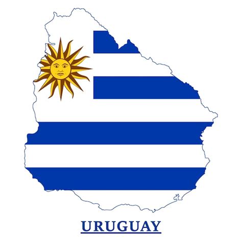 Premium Vector | Uruguay national flag map design, illustration of uruguay country flag inside ...