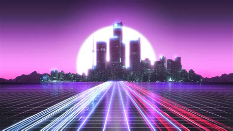 3840x2400 City Lights Long Exposure Synthwave 5k 4K ,HD 4k Wallpapers ...