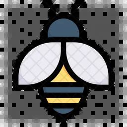 Bee Icon - Download in Colored Outline Style