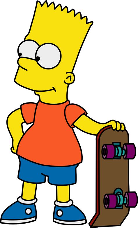 Bart Simpson avec skateboard PNG transparents - StickPNG