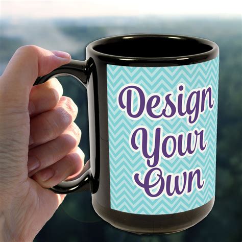 Design Your Own 15 Oz Coffee Mug - Black - YouCustomizeIt