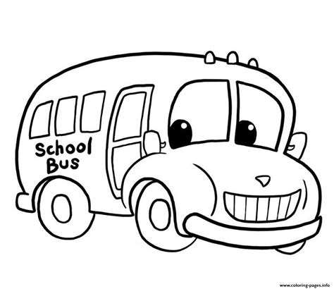 Kids School Bus Coloring page Printable