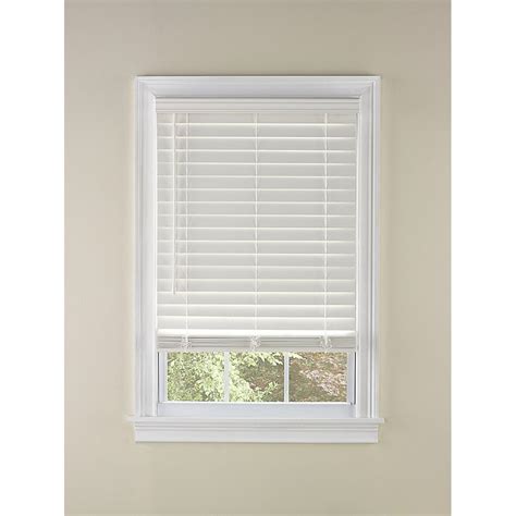 LEVOLOR 2-in Cordless White Faux Wood Blinds (Common: 35-in; Actual: 34 ...