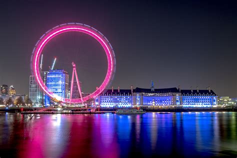 London Eye During Night Time · Free Stock Photo