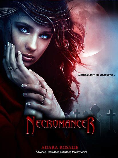 "Necromancer Book Cover Design" by Adara Rosalie | Redbubble