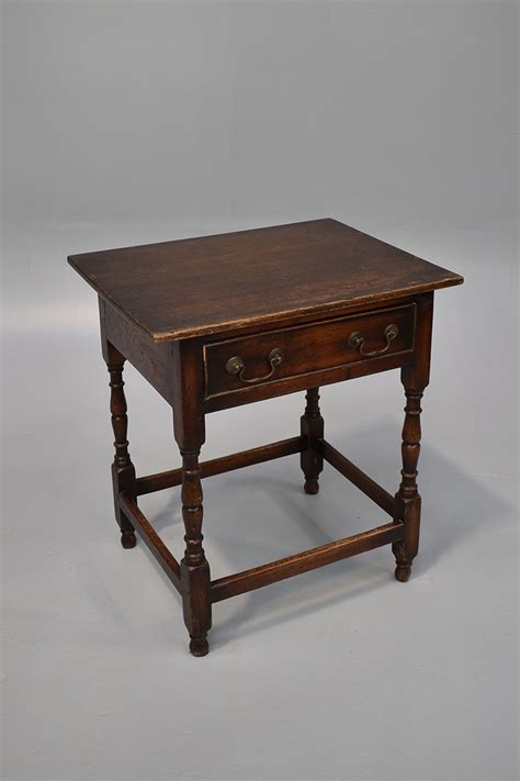 Oak Side Table With Drawer - The Classic Prop Hire Company