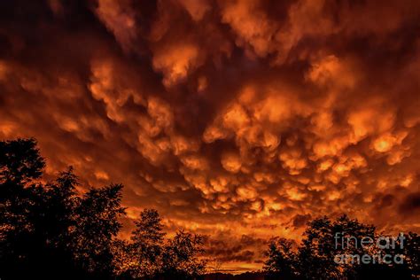 Mammatus Clouds at Sunset Photograph by Thomas R Fletcher - Fine Art America