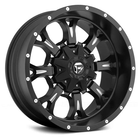 FUEL® D517 KRANK 1PC Wheels - Black with Milled Accents Rims