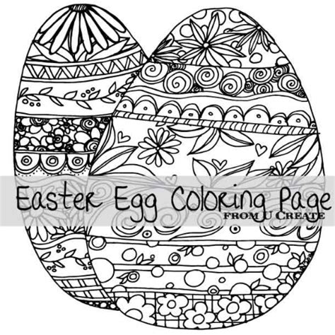 Easter Egg Coloring Page - U Create