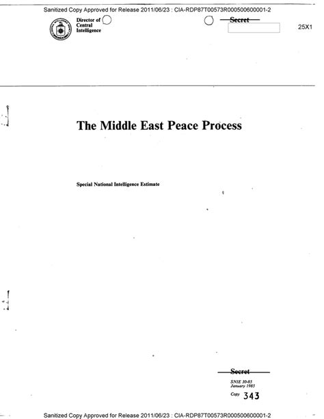 THE MIDDLE EAST PEACE PROCESS - DocumentCloud