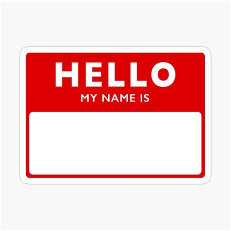 "Hello My name is" Sticker for Sale by DavidMay | Sticker graffiti, Hello sticker, Hello my name is