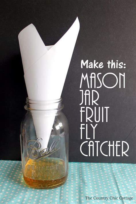 Mason Jar Fruit Fly Trap - Angie Holden The Country Chic Cottage