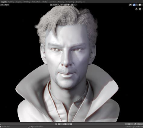 ArtStation - Blender 3D Sculpting -'Doctor Strange'