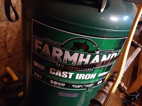 FarmHand Upright Air Compressor 7.0 HP 60 Gallon - Landsborough Auctions