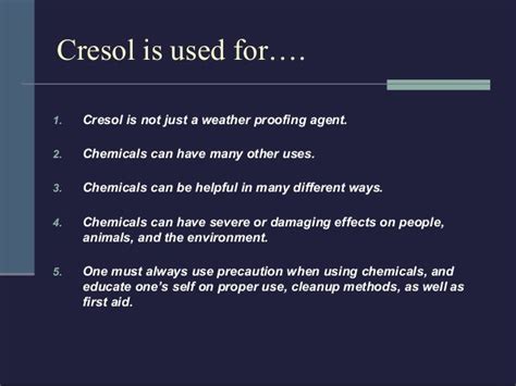 Cresol bunch