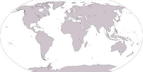 World Map With Borders And No Names