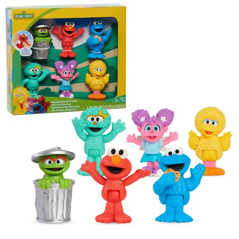 Sesame Street Neighborhood Friends, 6-piece Poseable Figurines ...