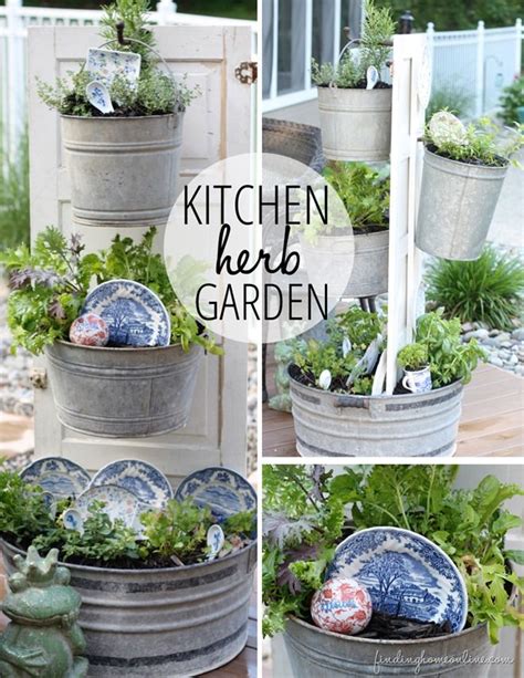 35+ Creative DIY Herb Garden Ideas --> DIY Backyard Kitchen Herb Garden