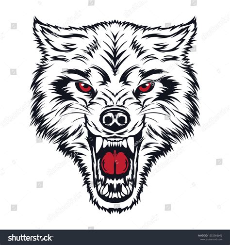 Angry Wolf Face Wonderful Color Good Stock Vector (Royalty Free) 1552368662 | Shutterstock