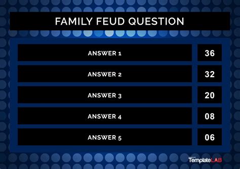 19 Great Family Feud Templates (PowerPoint, PDF & Word) ᐅ TemplateLab