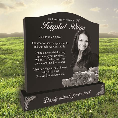 Laser Etched Headstone designed by Forever Shining | Tombstone designs ...