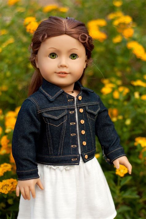 American Girl Doll Denim Jacket lJ pattern used** (cropped jacket pattern) | American girl ...