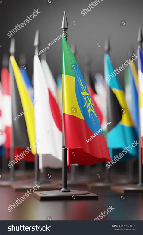 Ethiopia Colors Backgroundethiopian National Flag 3d Stock Illustration ...